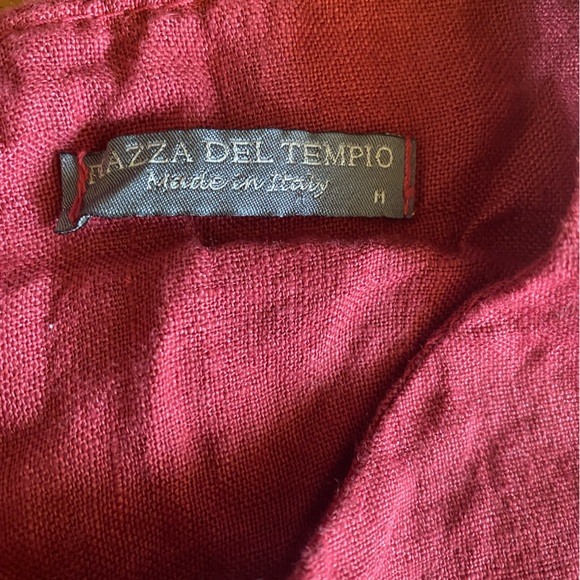 Piazza Del Tempio Linen Sleeveless Shift Dress Sz S Small - Picture 8 of 8